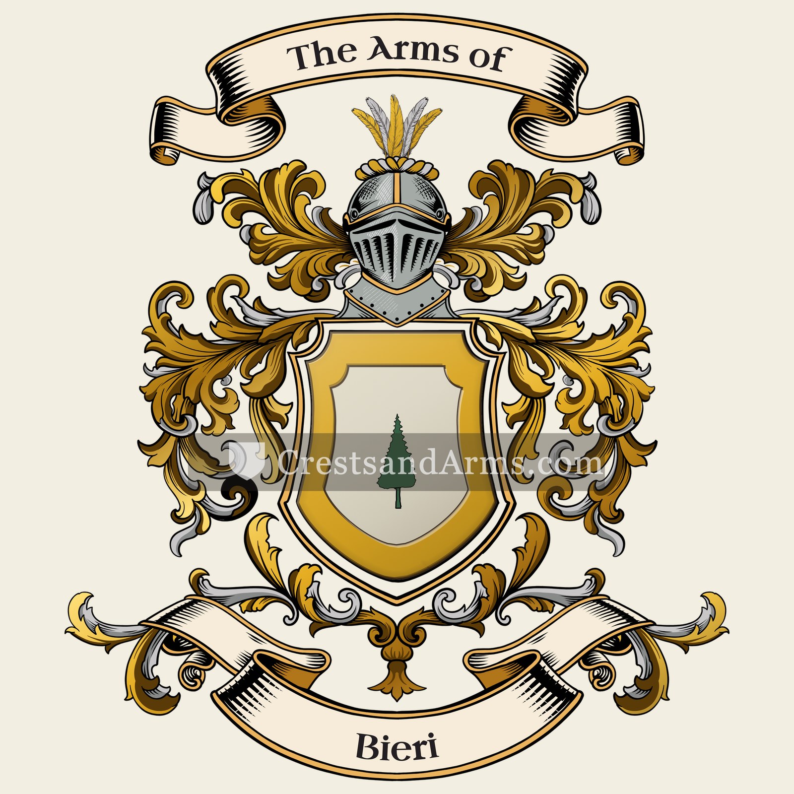 The Bieri coat of arms, drawn from the recorded blazon