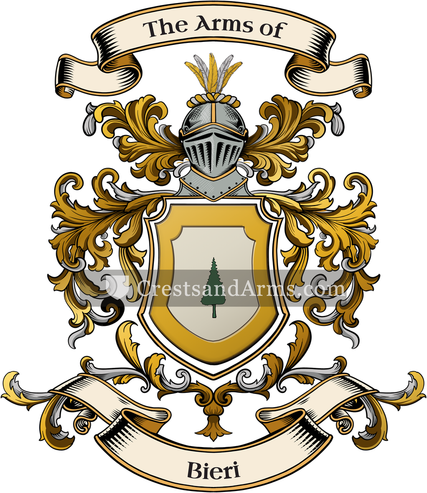 The Bieri coat of arms, drawn from the recorded blazon