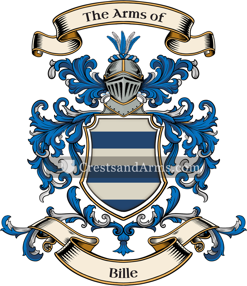 The Bille coat of arms, drawn from the recorded blazon