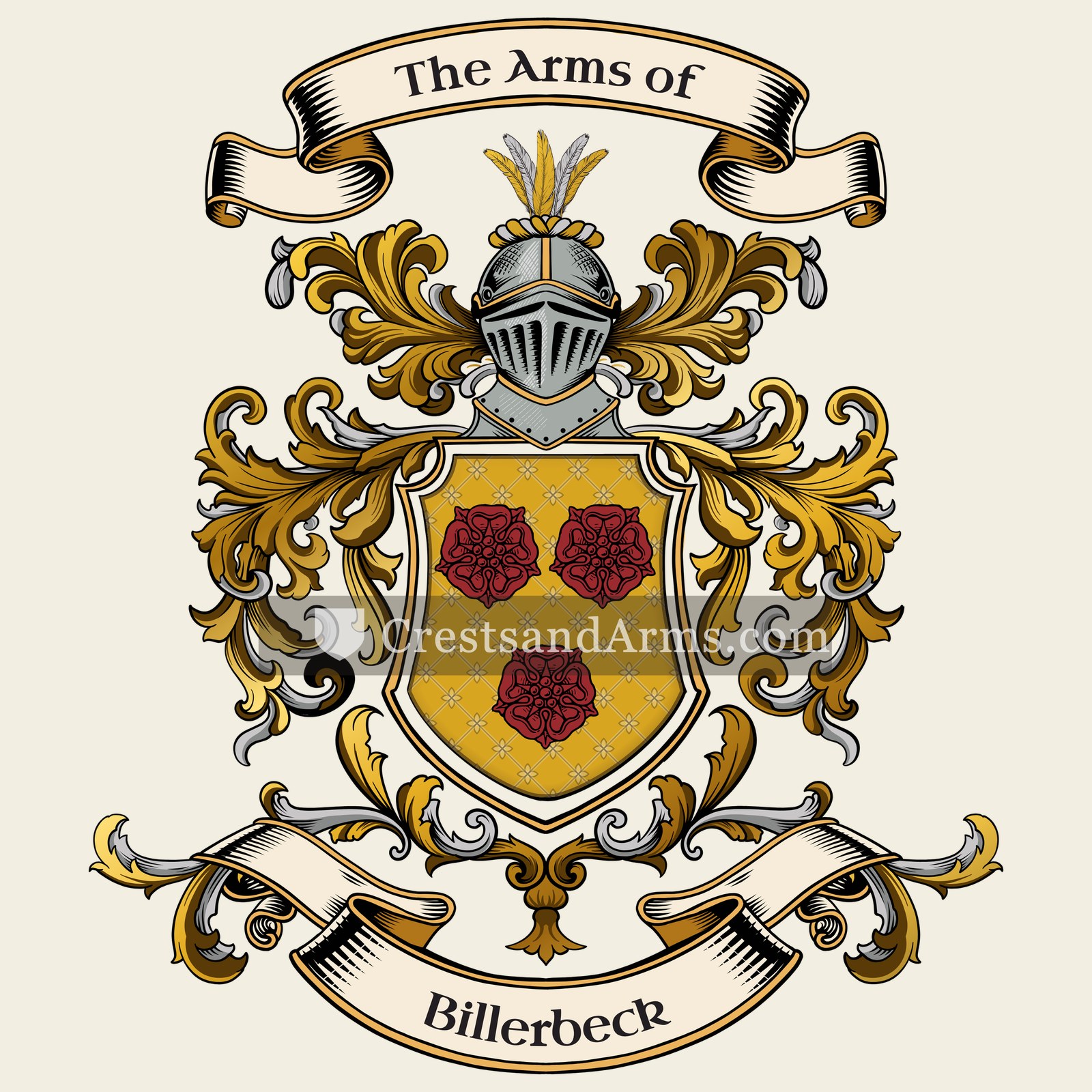The Billerbeck coat of arms, drawn from the recorded blazon
