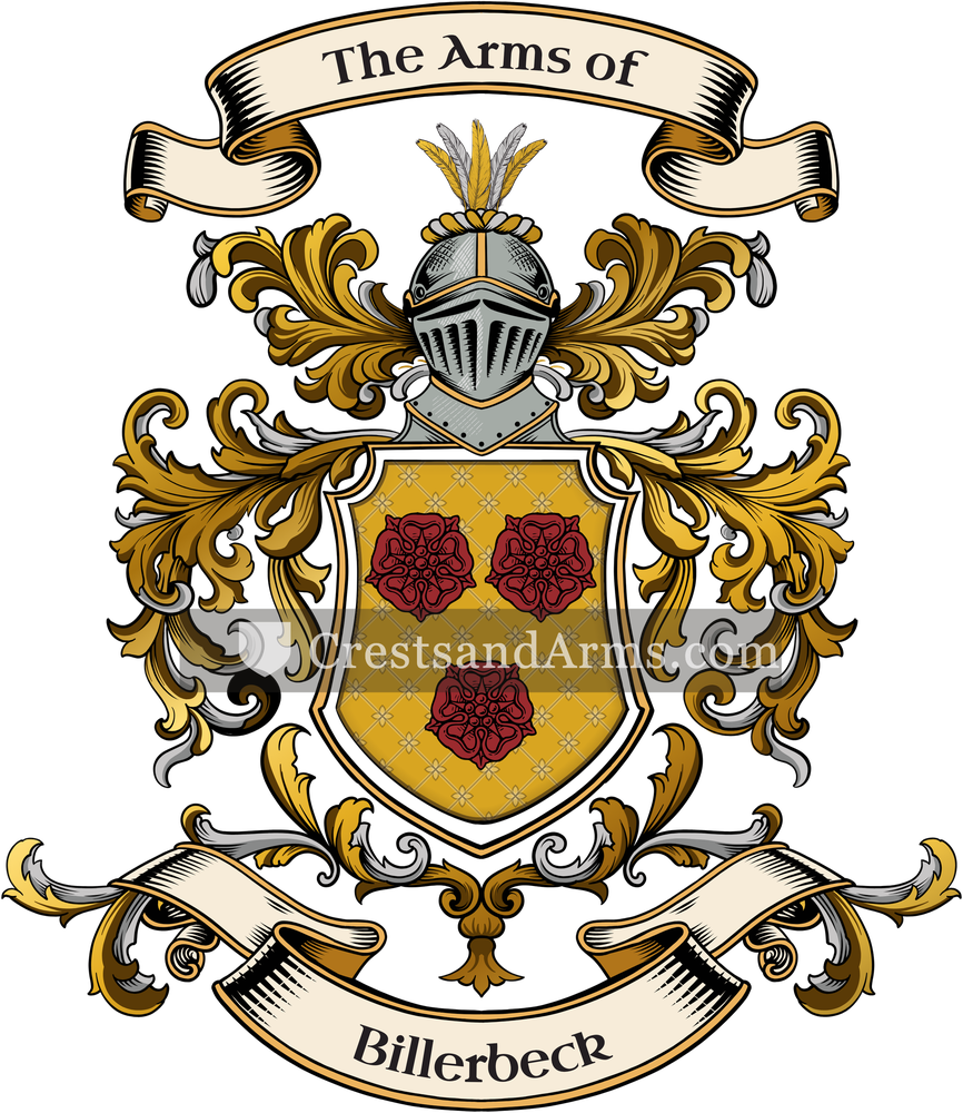 The Billerbeck coat of arms, drawn from the recorded blazon