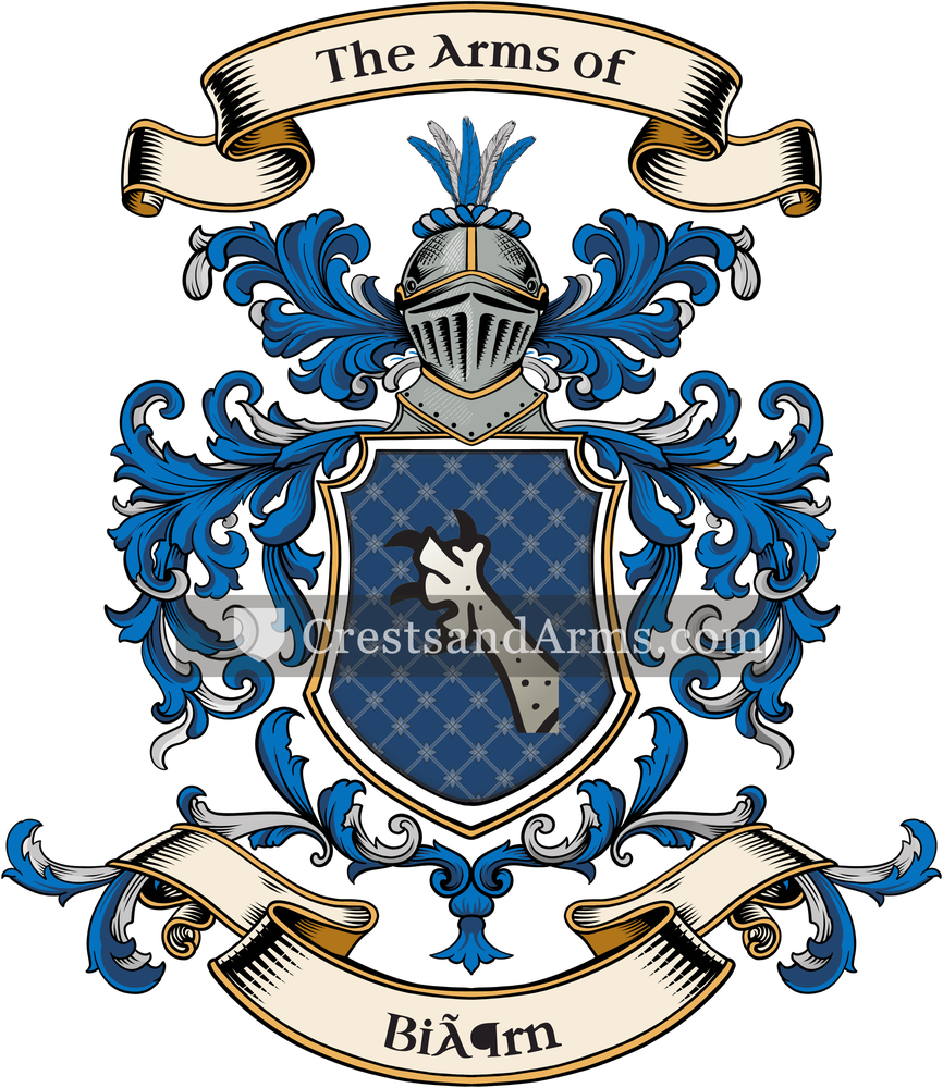 The Biörn coat of arms, drawn from the recorded blazon