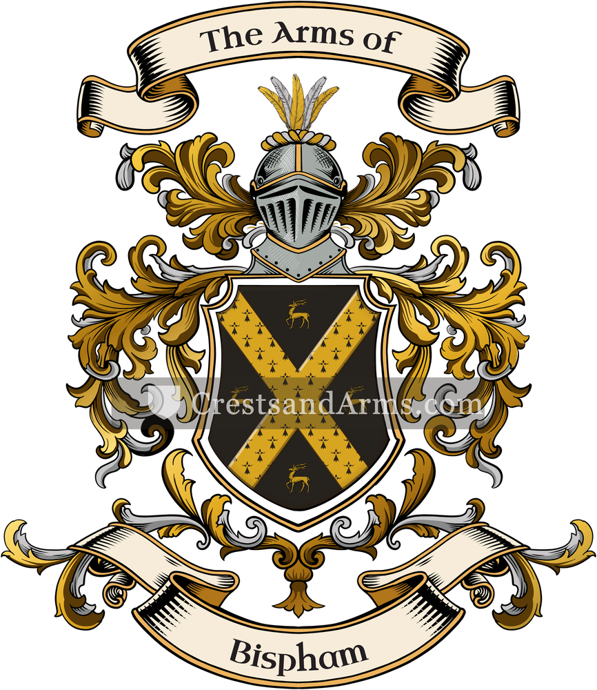 The Bispham coat of arms, drawn from the recorded blazon