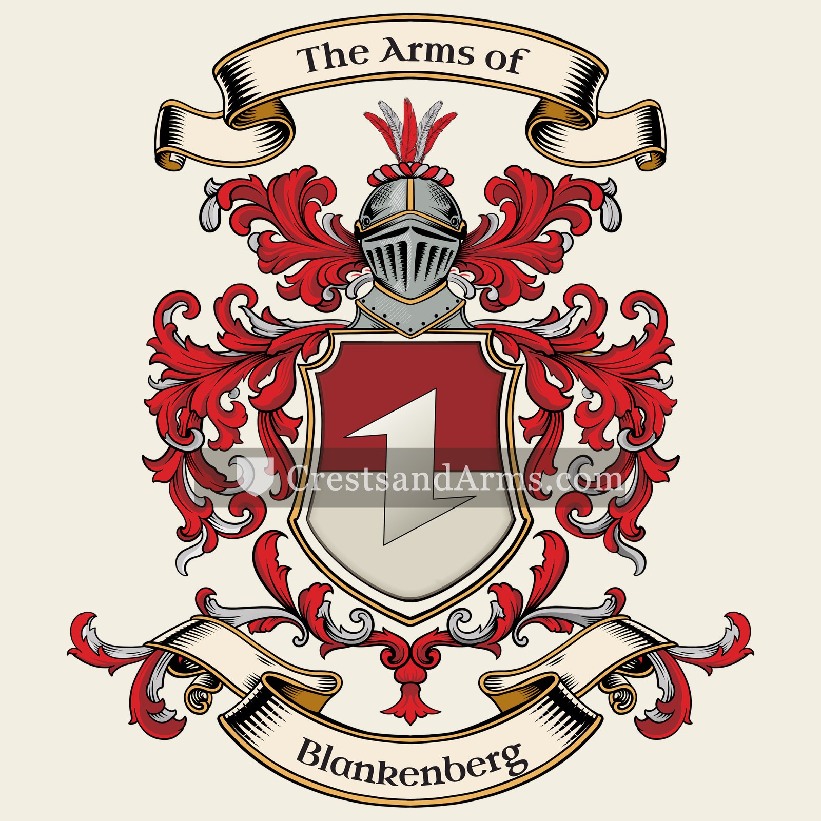 The Blankenberg coat of arms, drawn from the recorded blazon