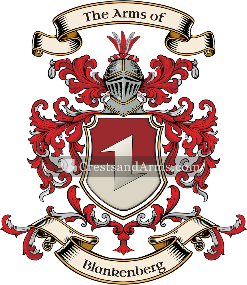 The Blankenberg coat of arms, drawn from the recorded blazon