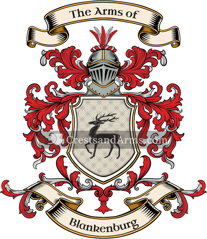 The Blankenburg coat of arms, drawn from the recorded blazon