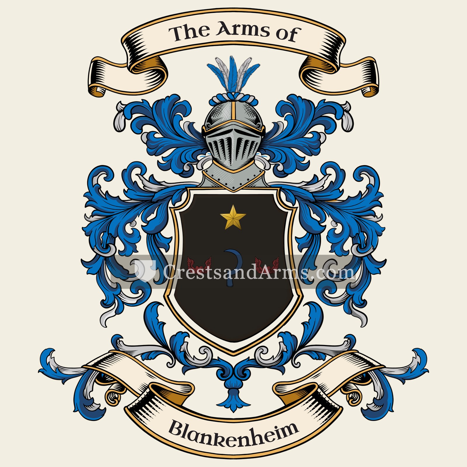 The Blankenheim coat of arms, drawn from the recorded blazon