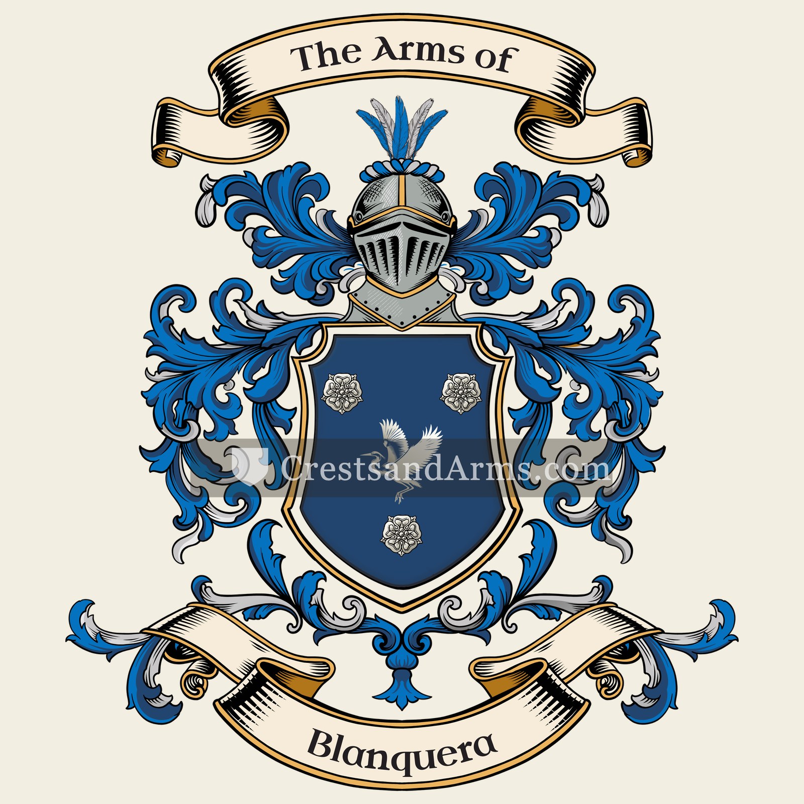 The Blanquera coat of arms, drawn from the recorded blazon