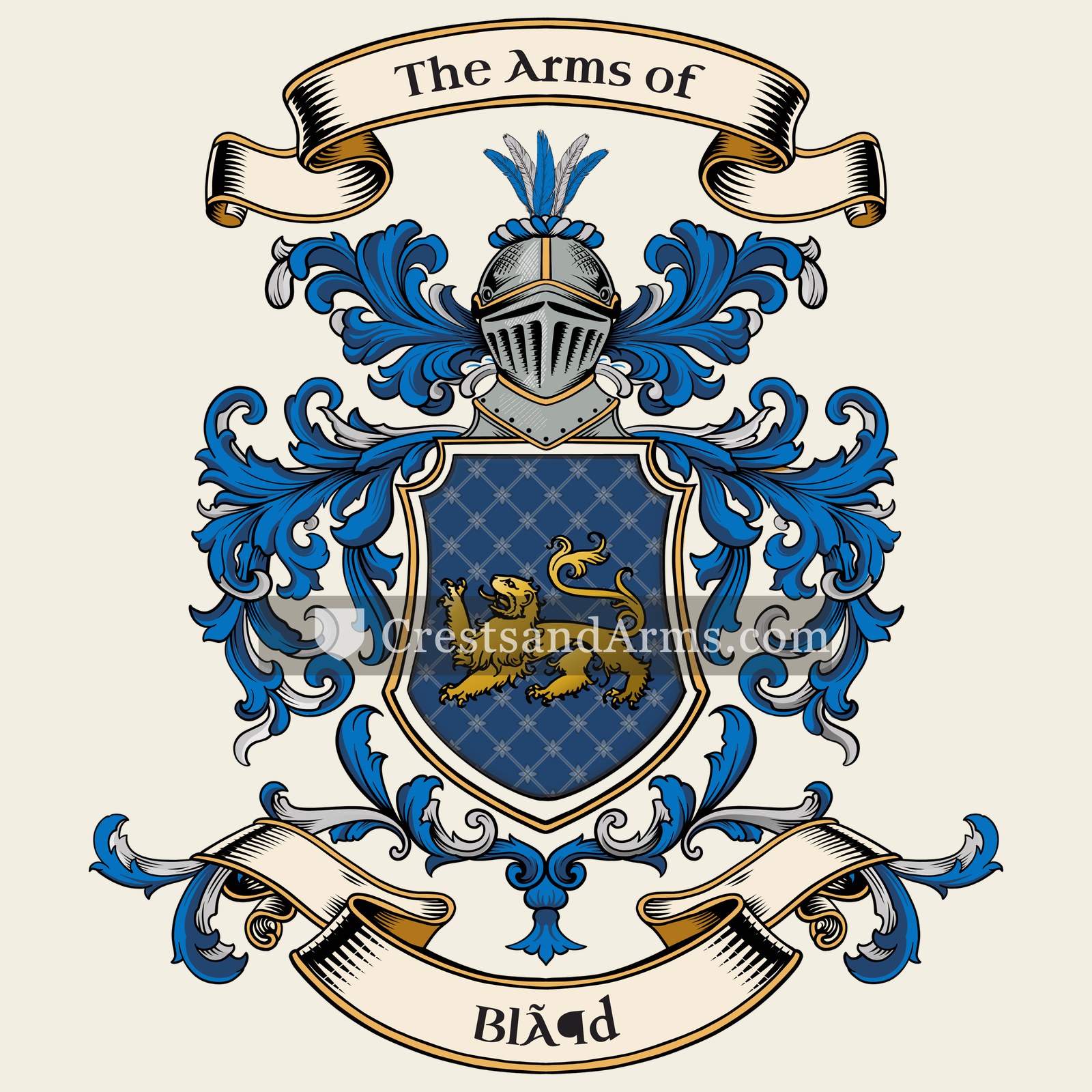 The Blöd coat of arms, drawn from the recorded blazon