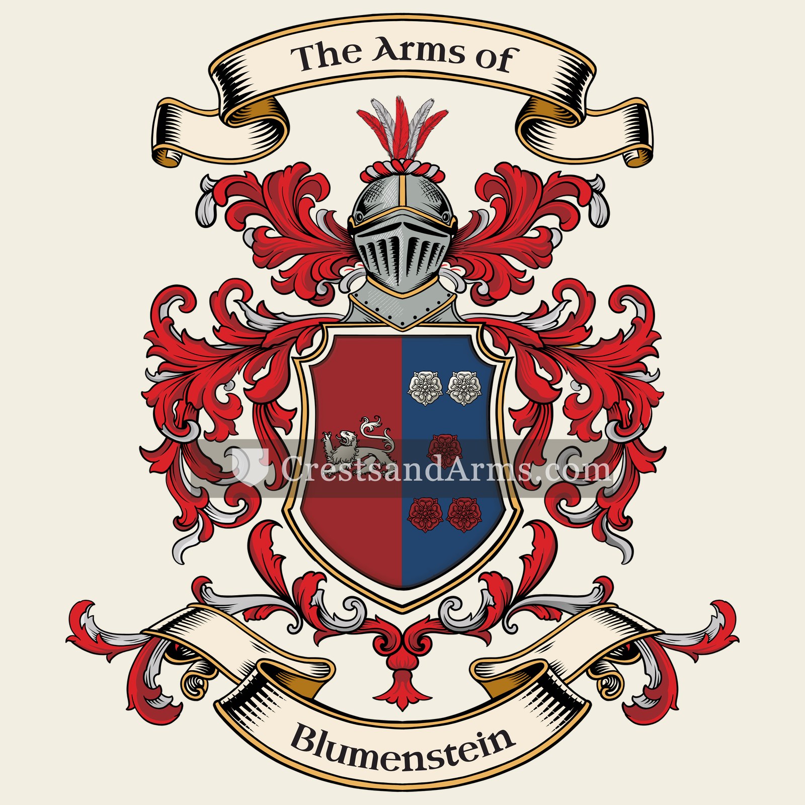 The Blumenstein coat of arms, drawn from the recorded blazon
