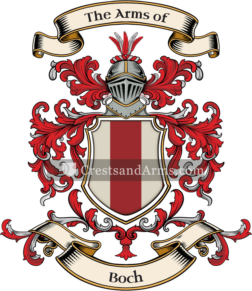 The Boch coat of arms, drawn from the recorded blazon