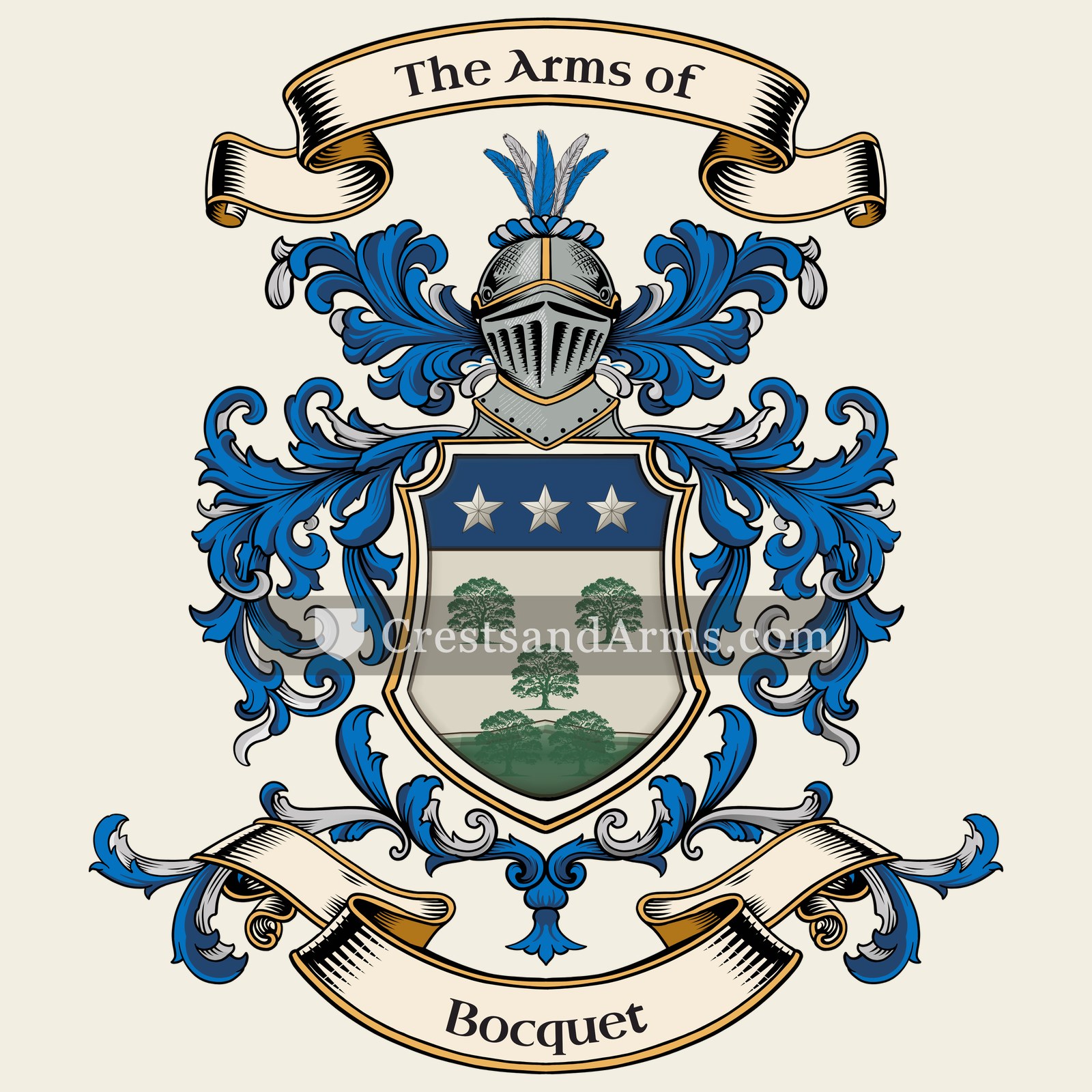 The Bocquet coat of arms