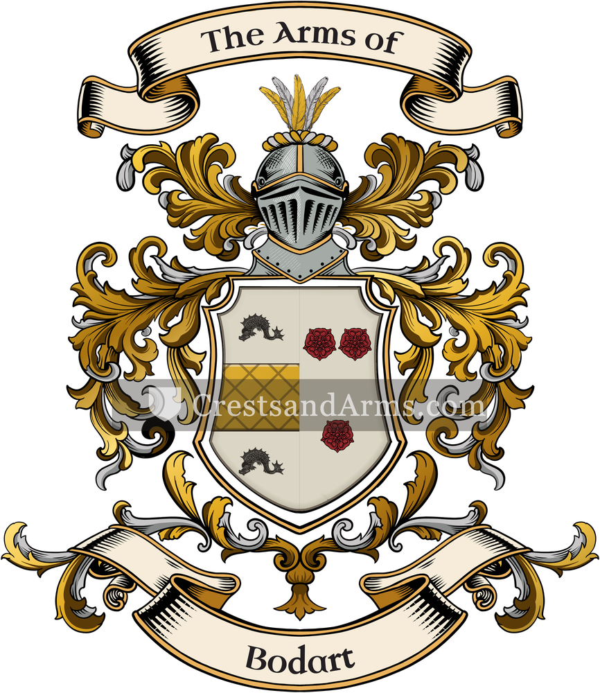 The Bodart coat of arms, drawn from the recorded blazon