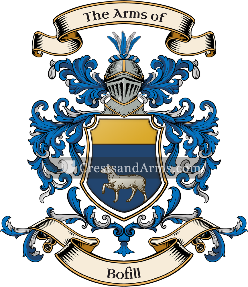 The Bofill coat of arms, drawn from the recorded blazon