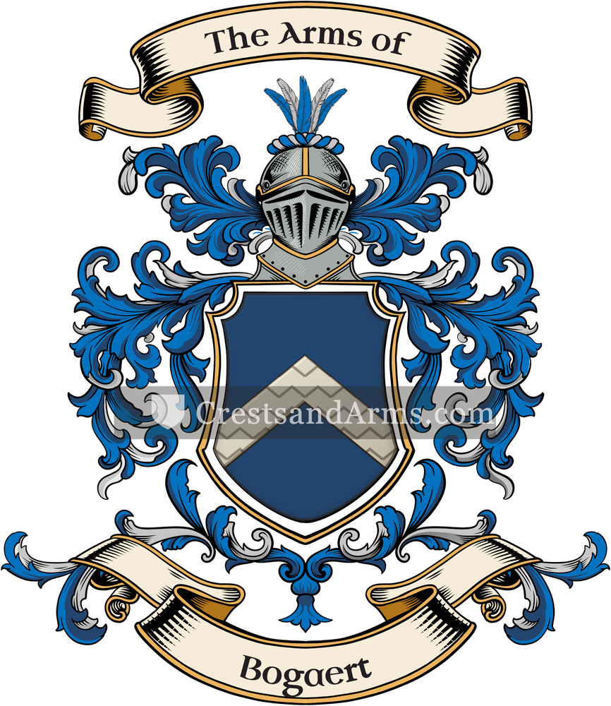 The Bogaert coat of arms, drawn from the recorded blazon