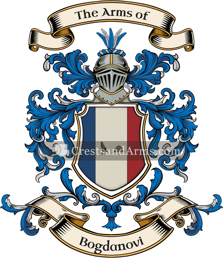 The Bogdanovi coat of arms, drawn from the recorded blazon