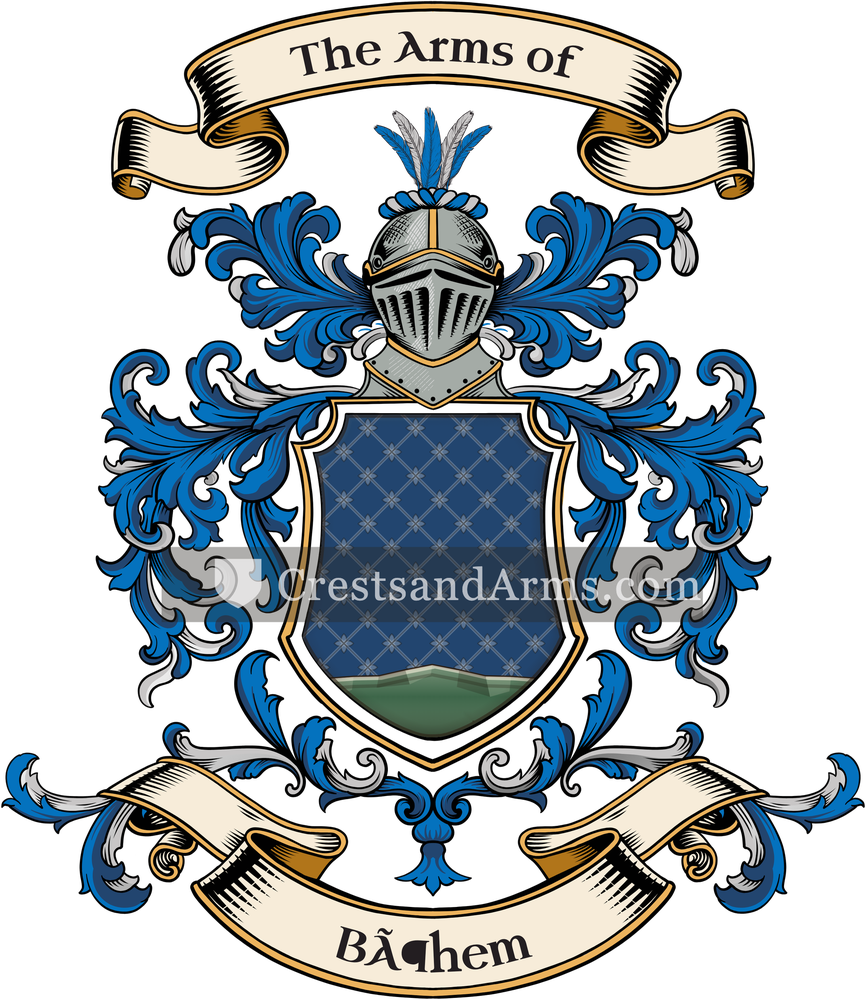The Böhem coat of arms, drawn from the recorded blazon