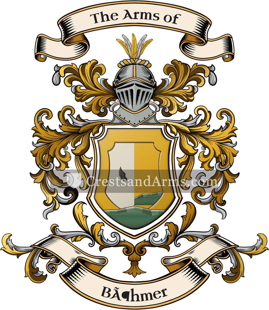 The Böhmer coat of arms, drawn from the recorded blazon