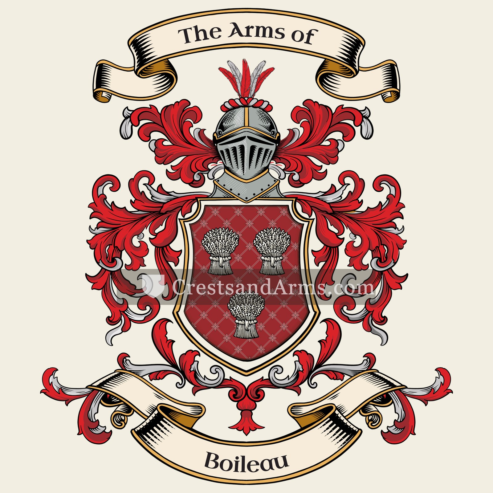 The Boileau coat of arms