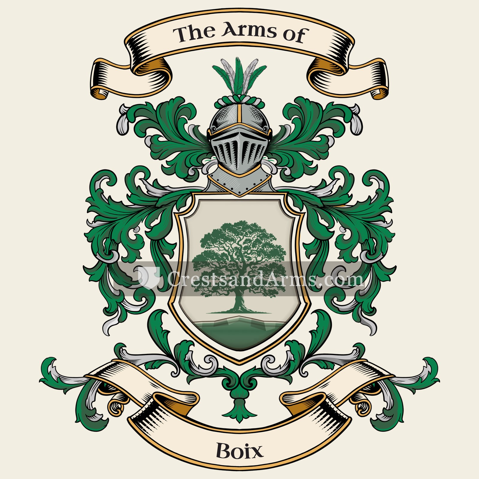 The Boix coat of arms, drawn from the recorded blazon