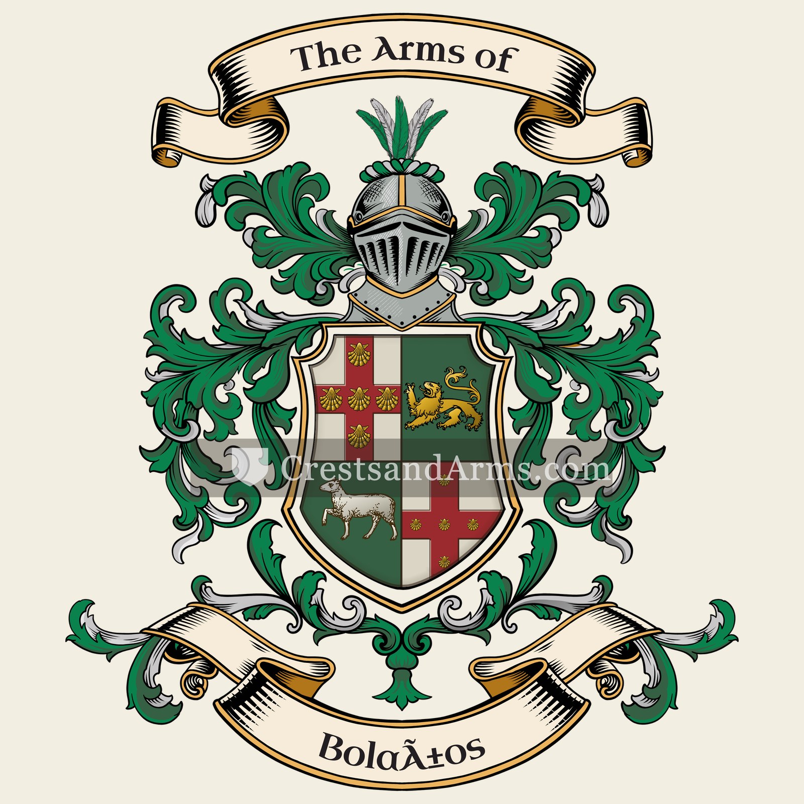 The Bolaños coat of arms, drawn from the recorded blazon