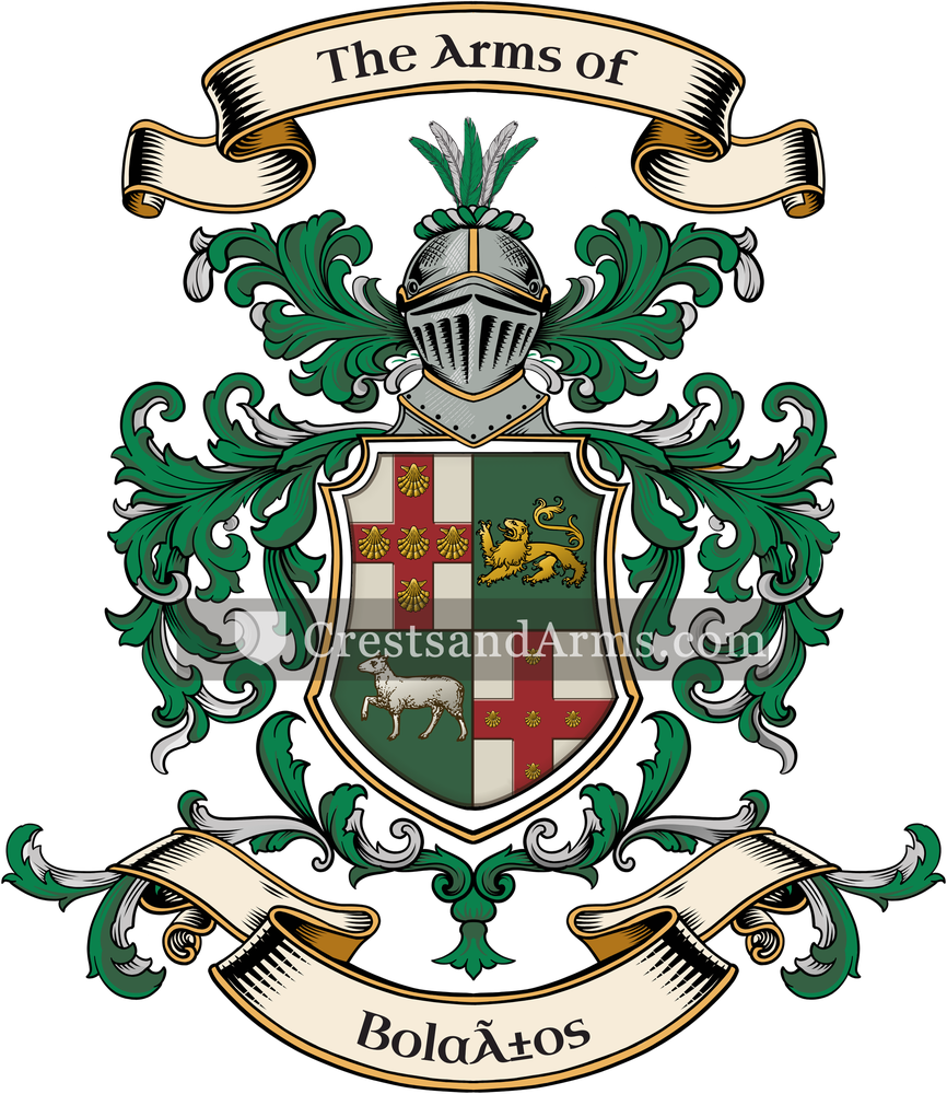 The Bolaños coat of arms, drawn from the recorded blazon