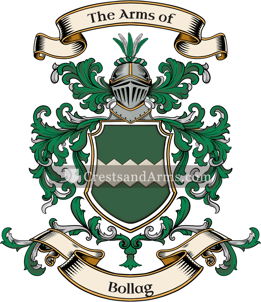 The Bollag coat of arms, drawn from the recorded blazon