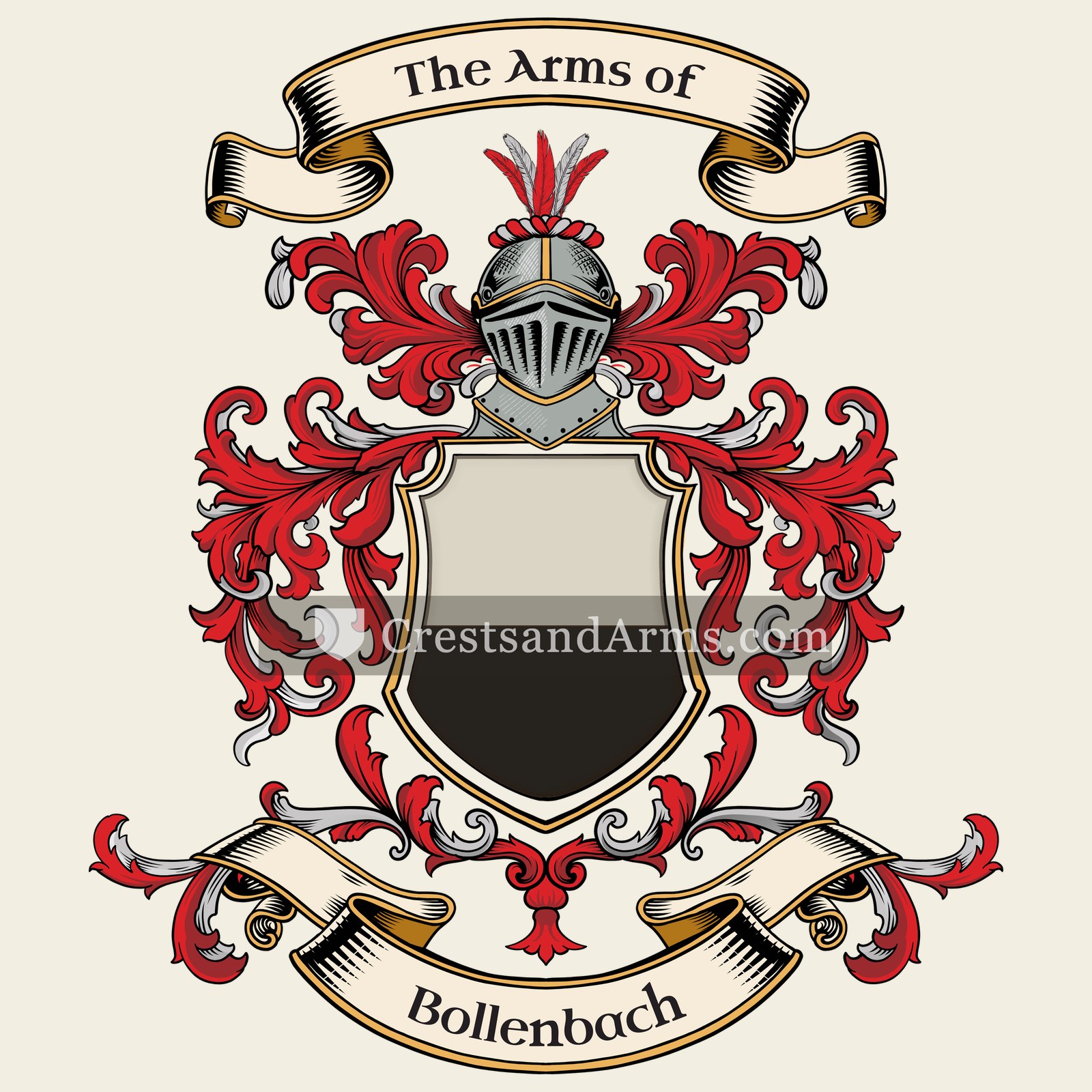 The Bollenbach coat of arms, drawn from the recorded blazon