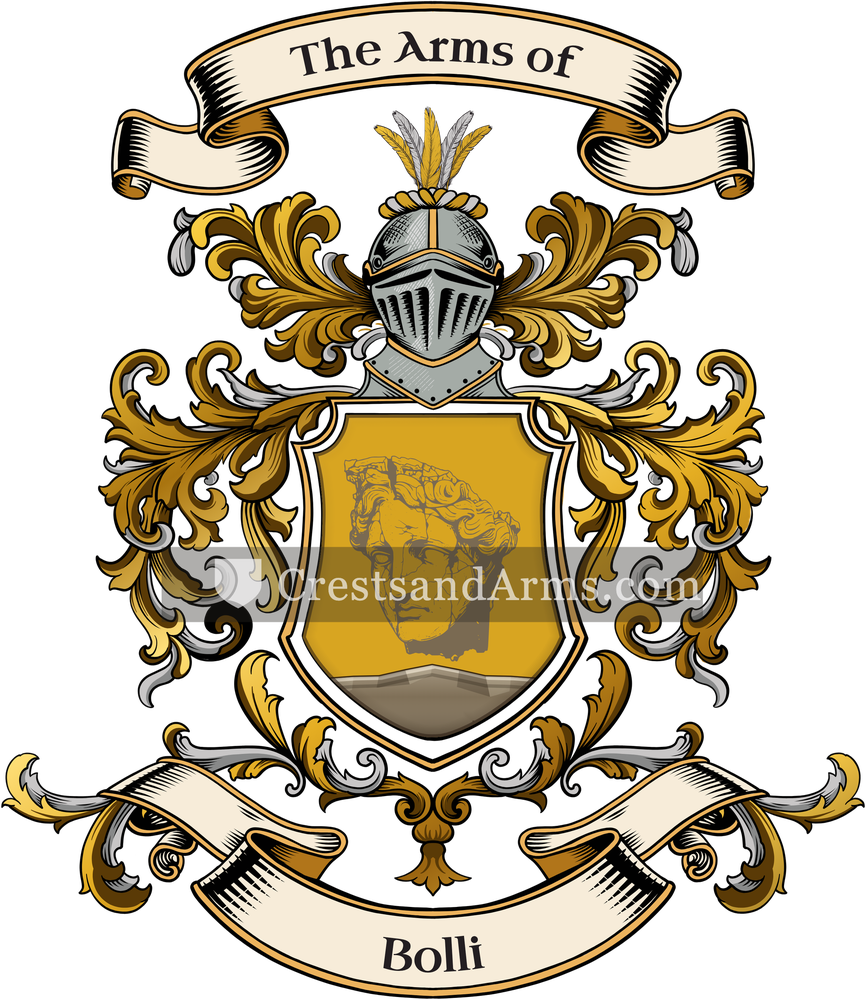 The Bolli coat of arms, drawn from the recorded blazon