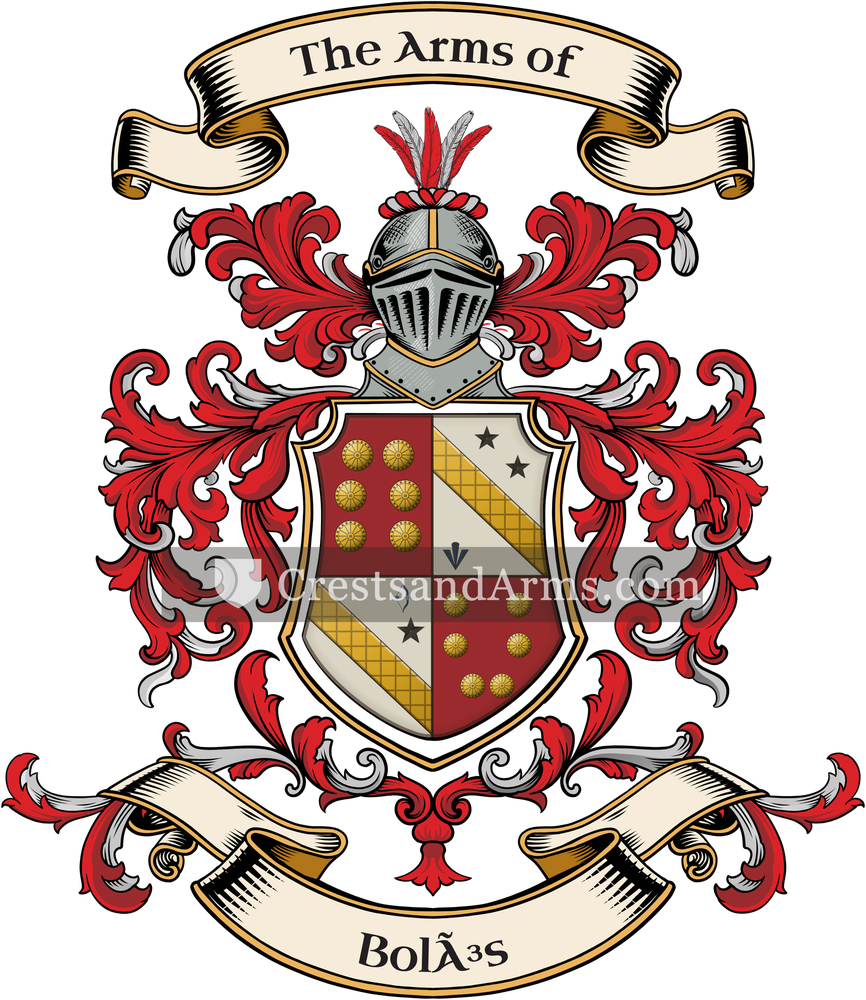 The Bolós coat of arms, drawn from the recorded blazon
