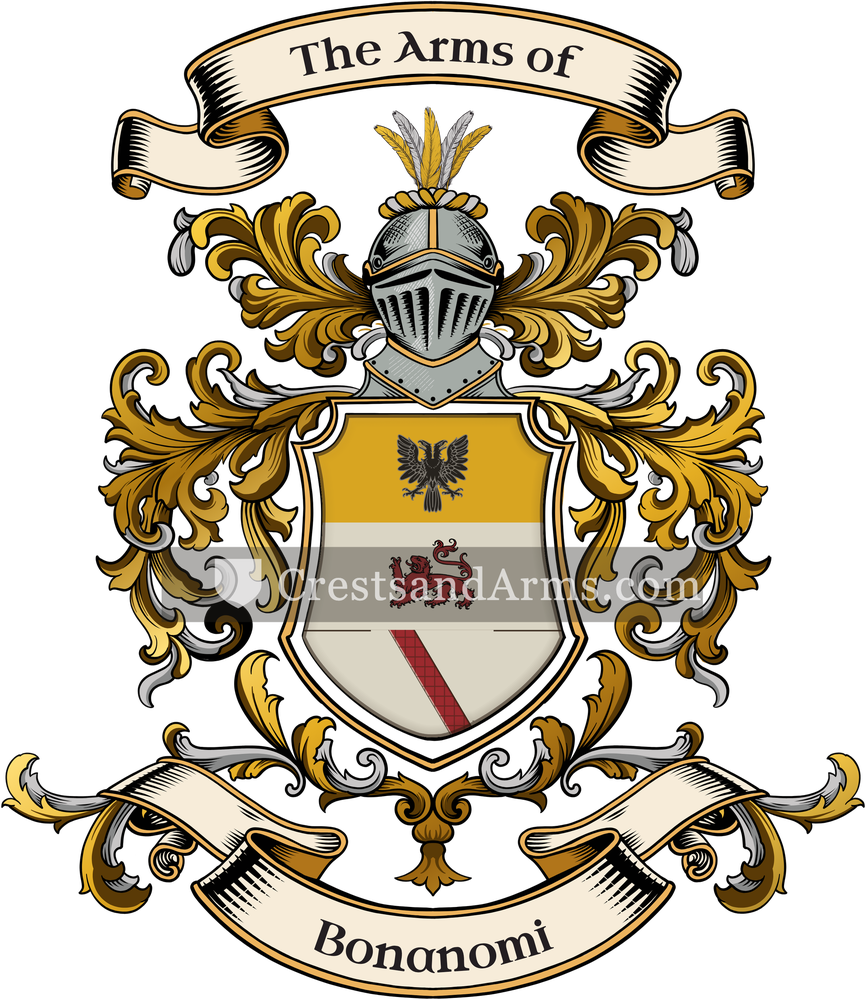 The Bonanomi coat of arms, drawn from the recorded blazon