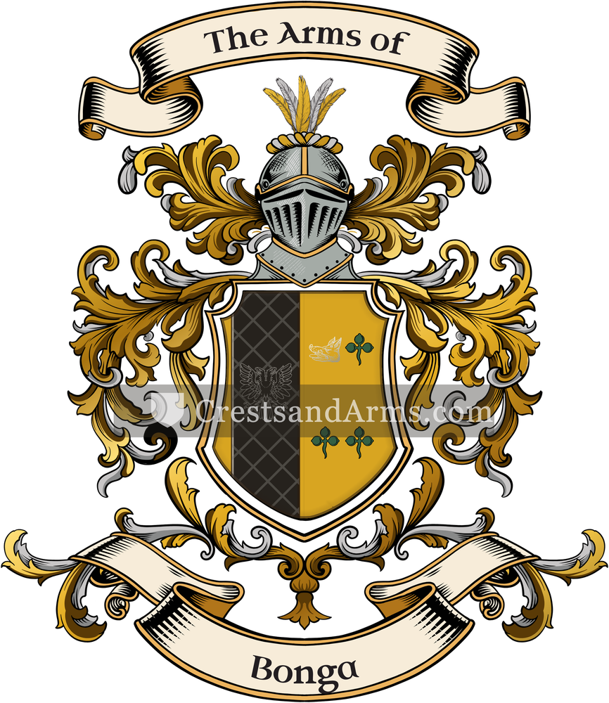 The Bonga coat of arms, drawn from the recorded blazon