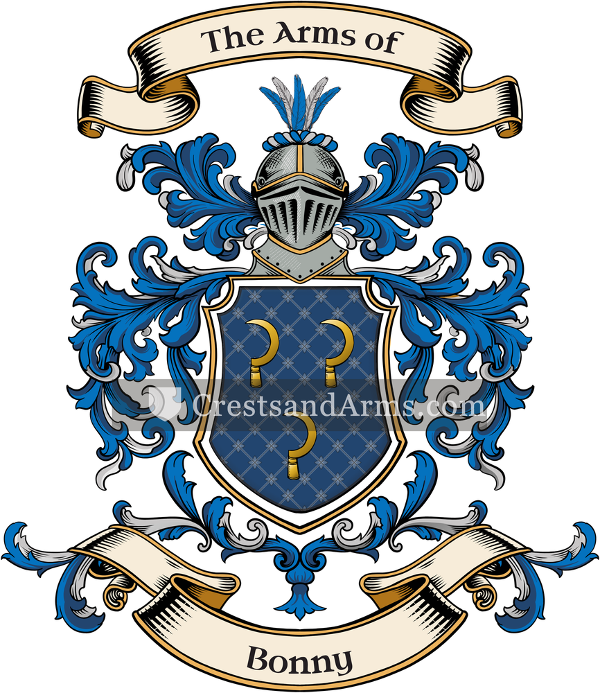 The Bonny coat of arms, drawn from the recorded blazon