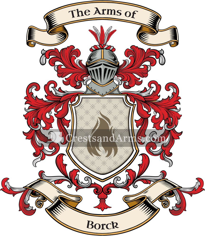 The Borck coat of arms, drawn from the recorded blazon
