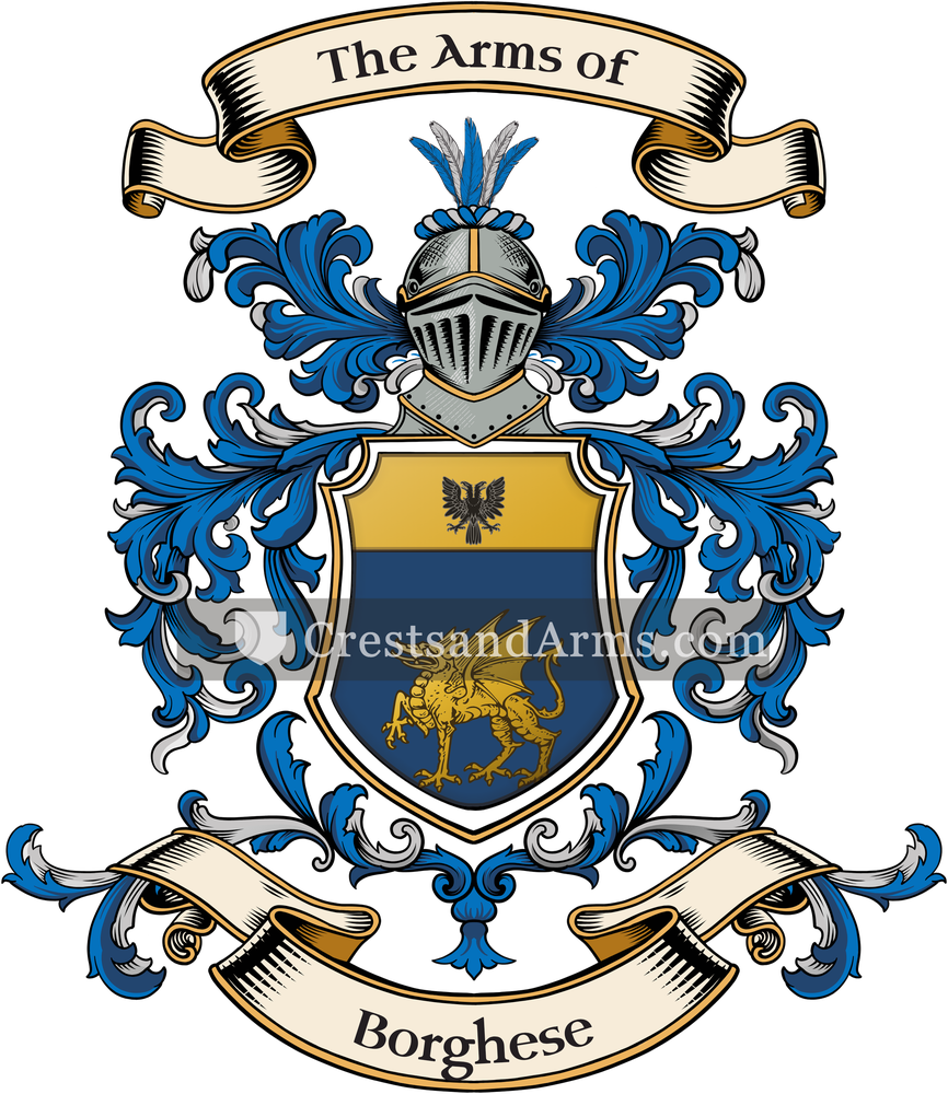 The Borghese coat of arms, drawn from the recorded blazon