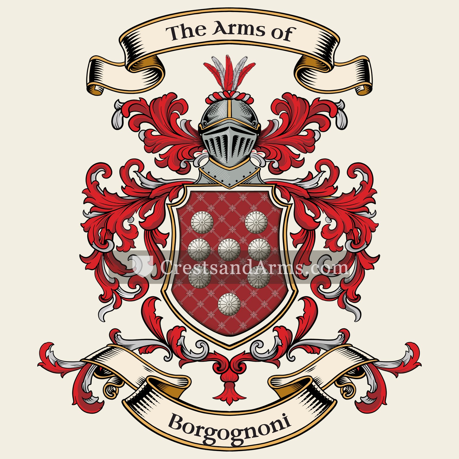 The Borgognoni coat of arms