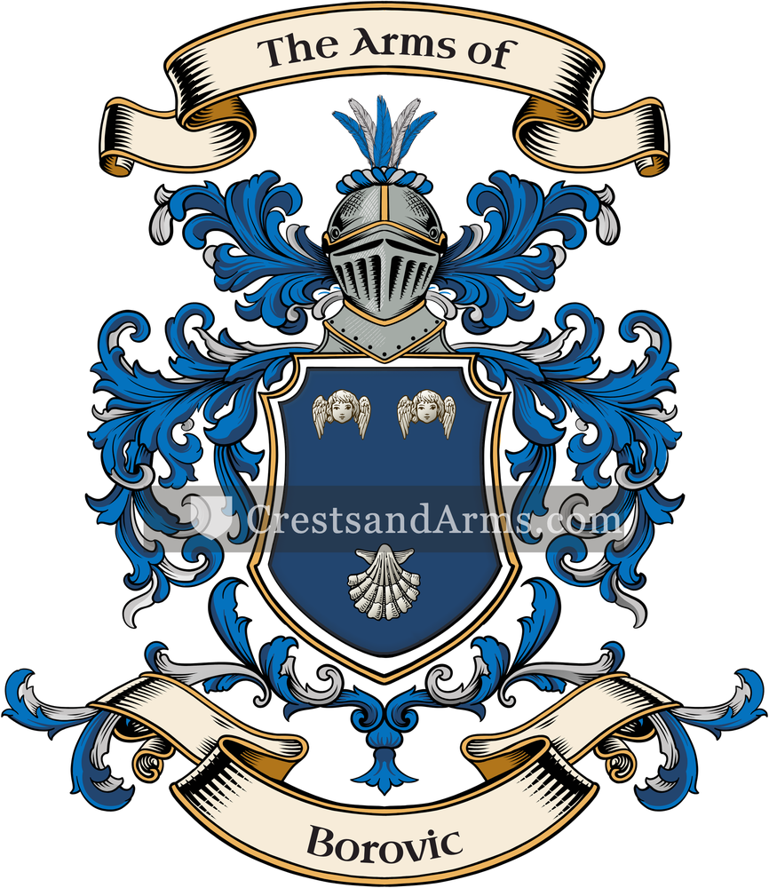 The Borovic coat of arms, drawn from the recorded blazon