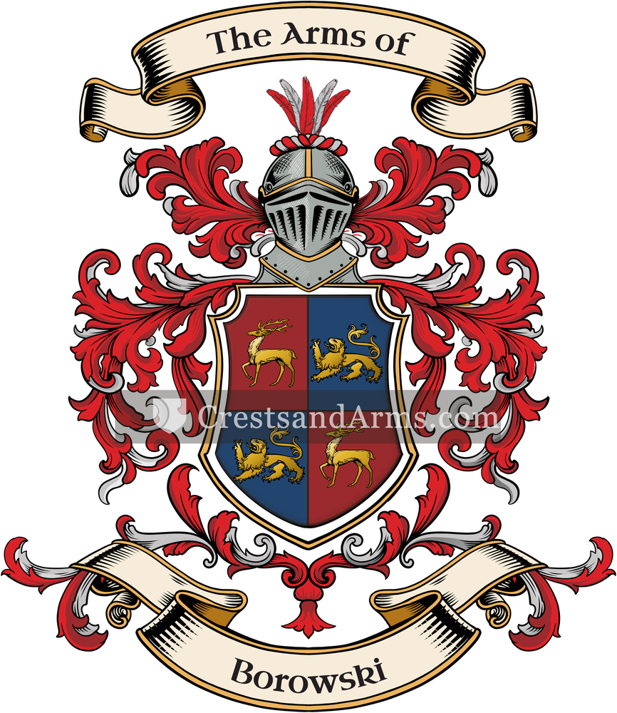 The Borowski coat of arms, drawn from the recorded blazon