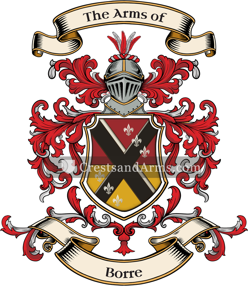 The Borre coat of arms, drawn from the recorded blazon