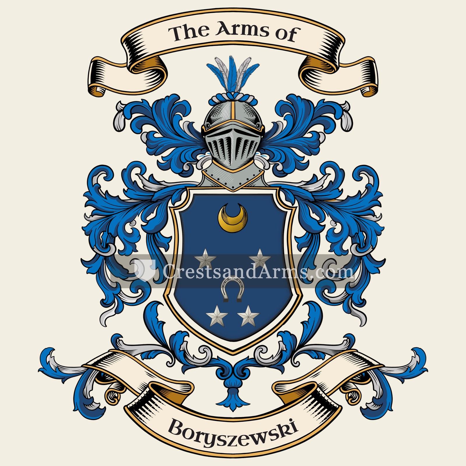 The Boryszewski coat of arms, drawn from the recorded blazon