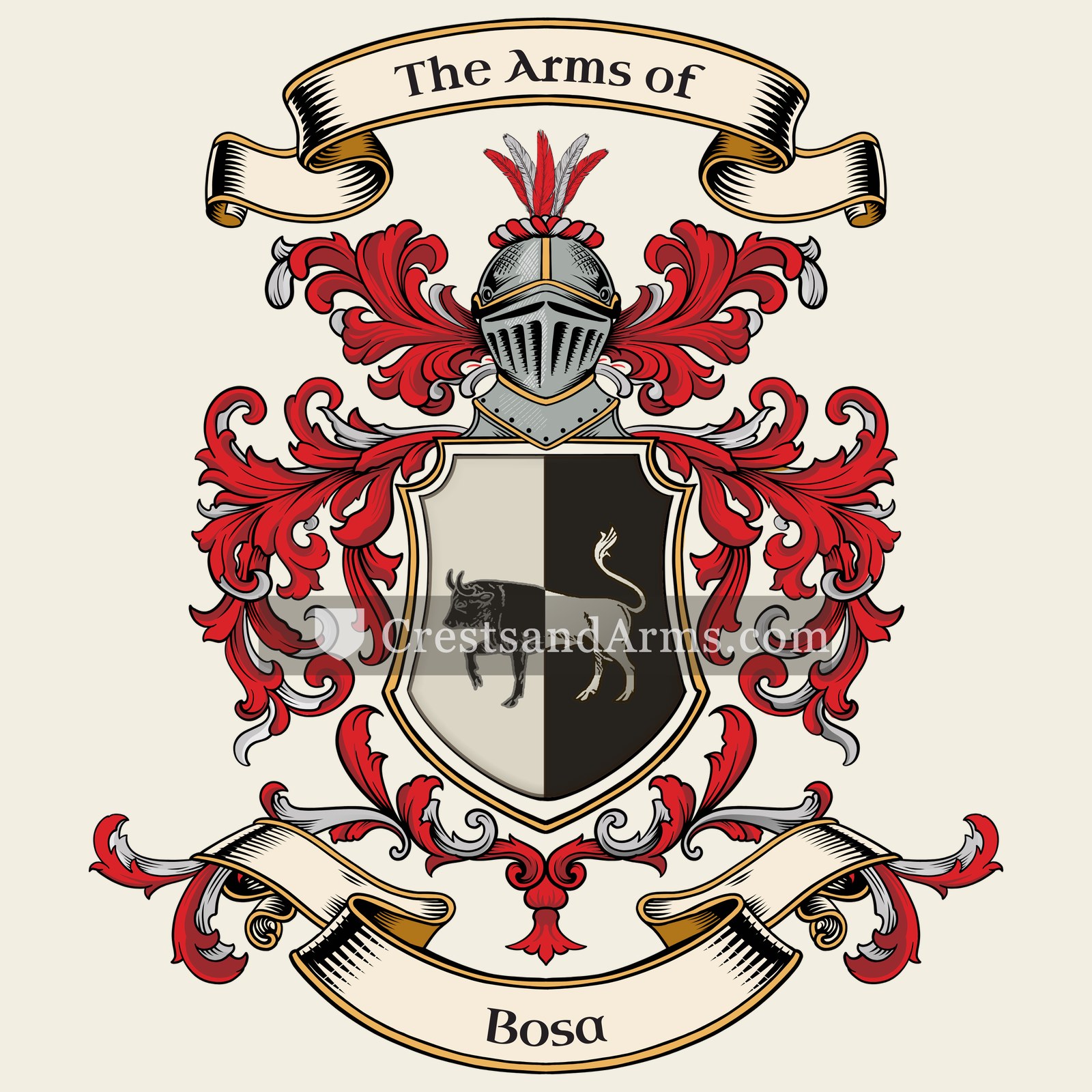 The Bosa coat of arms