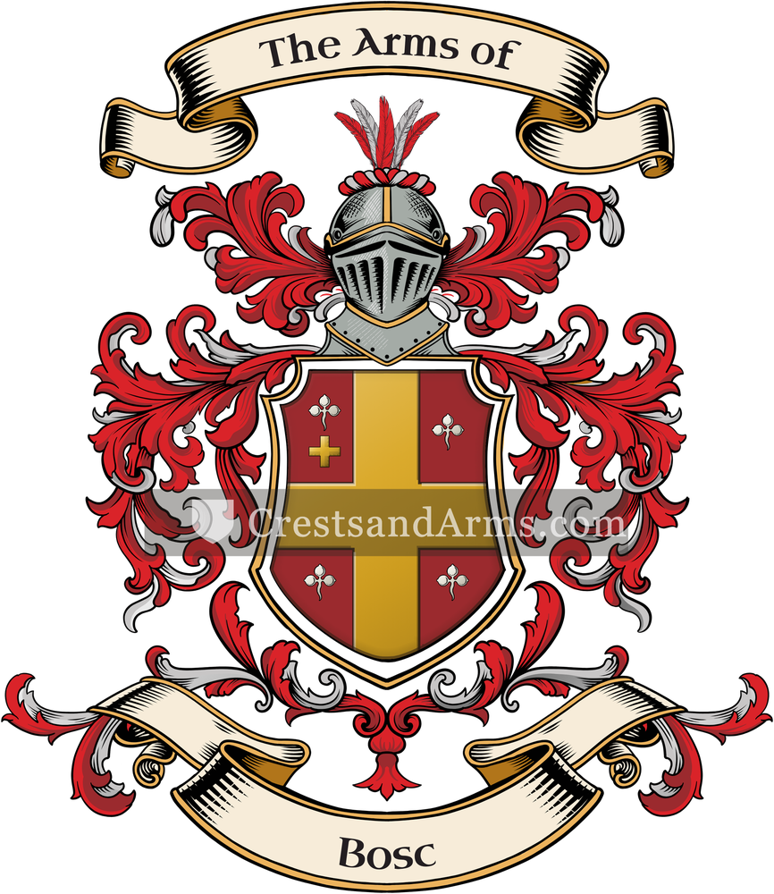The Bosc coat of arms, drawn from the recorded blazon