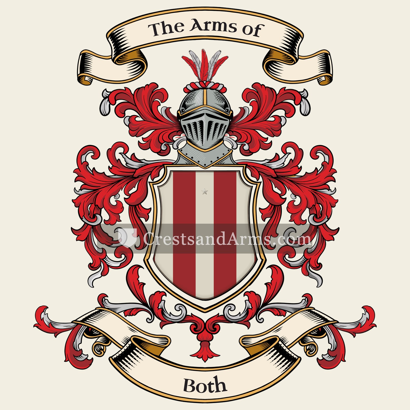 The Both coat of arms, drawn from the recorded blazon