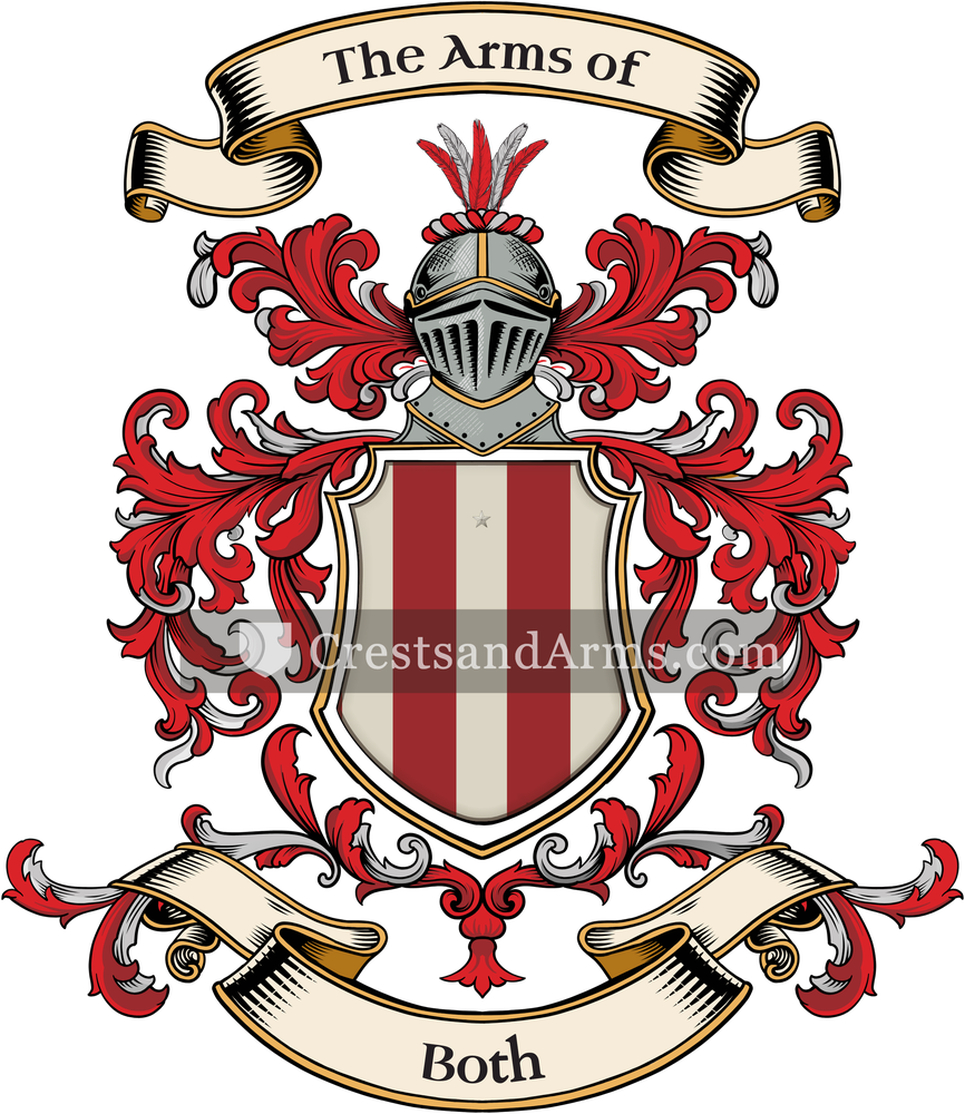 The Both coat of arms, drawn from the recorded blazon
