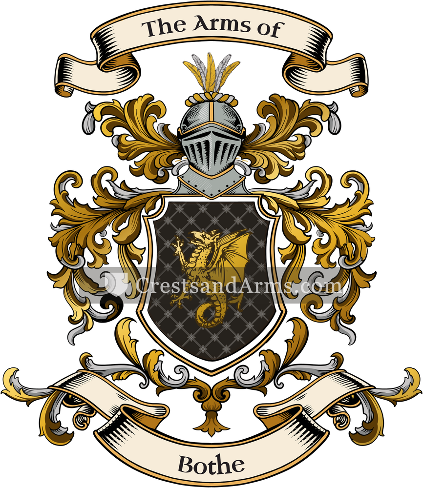 The Bothe coat of arms, drawn from the recorded blazon