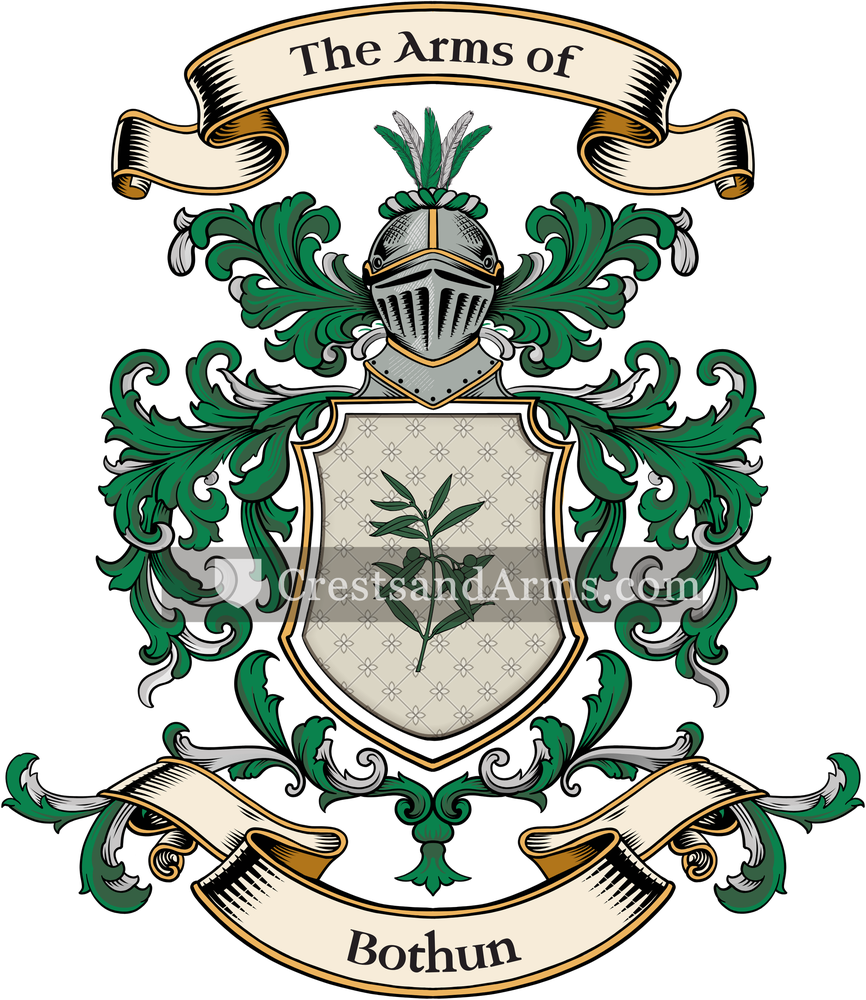 The Bothun coat of arms, drawn from the recorded blazon