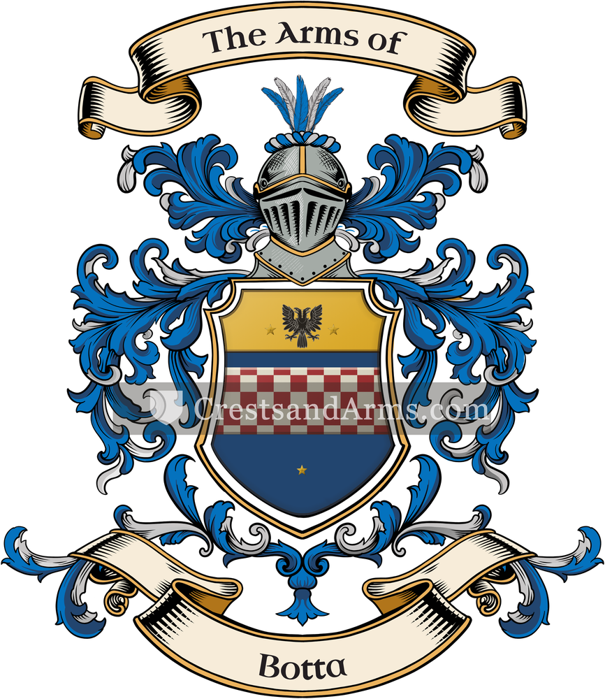 The Botta coat of arms, drawn from the recorded blazon