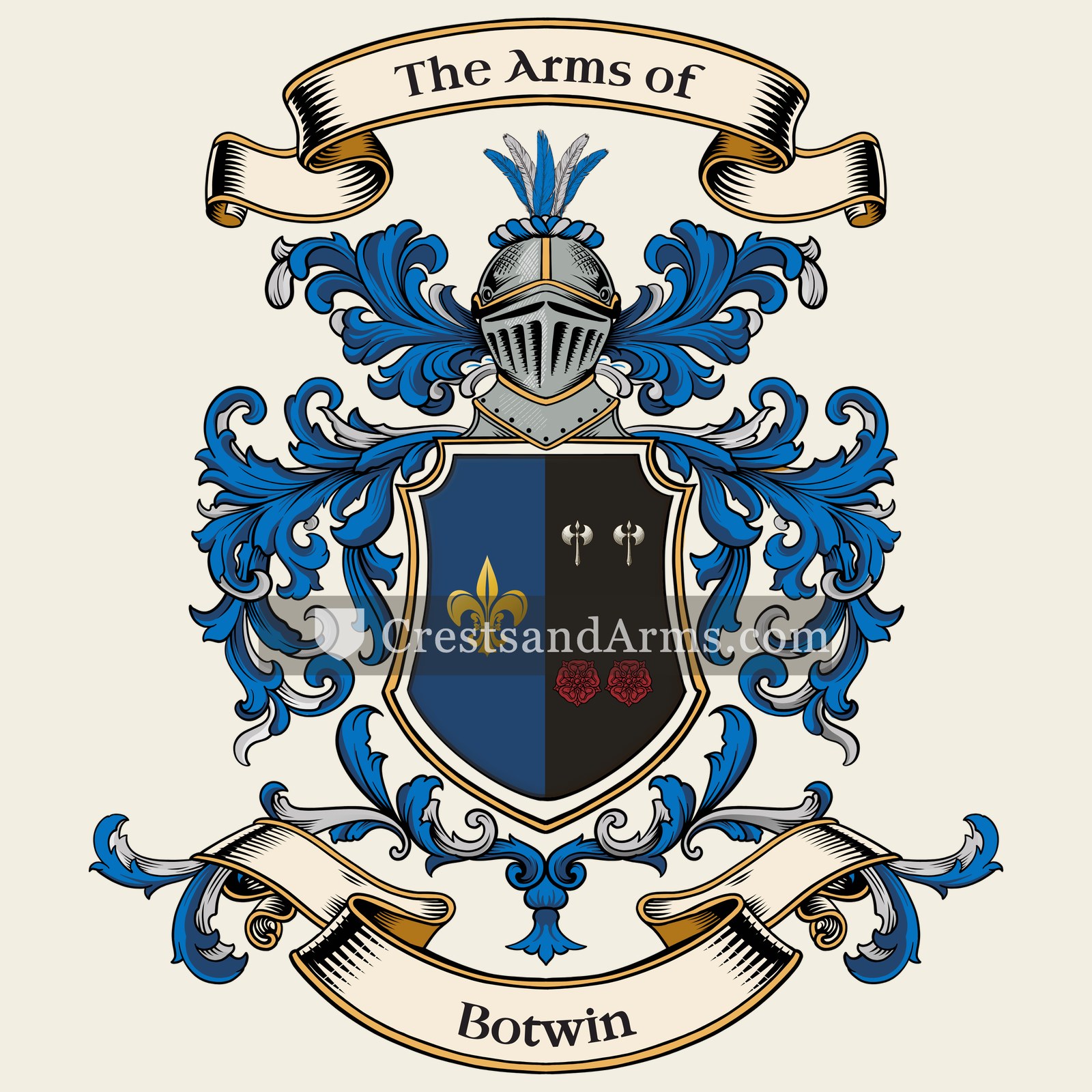 The Botwin coat of arms, drawn from the recorded blazon