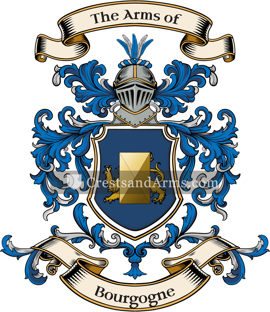 The Bourgogne coat of arms, drawn from the recorded blazon