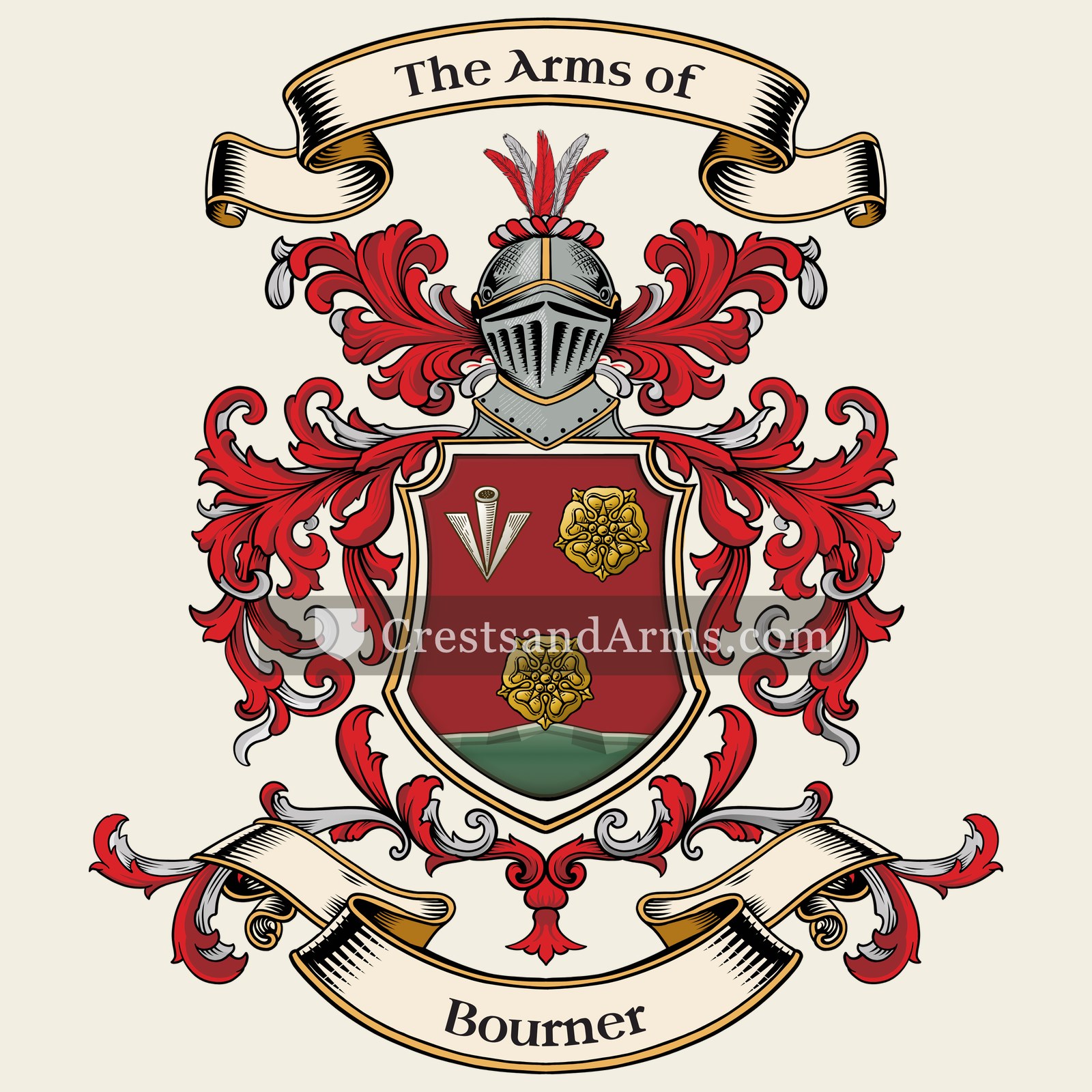 The Bourner coat of arms